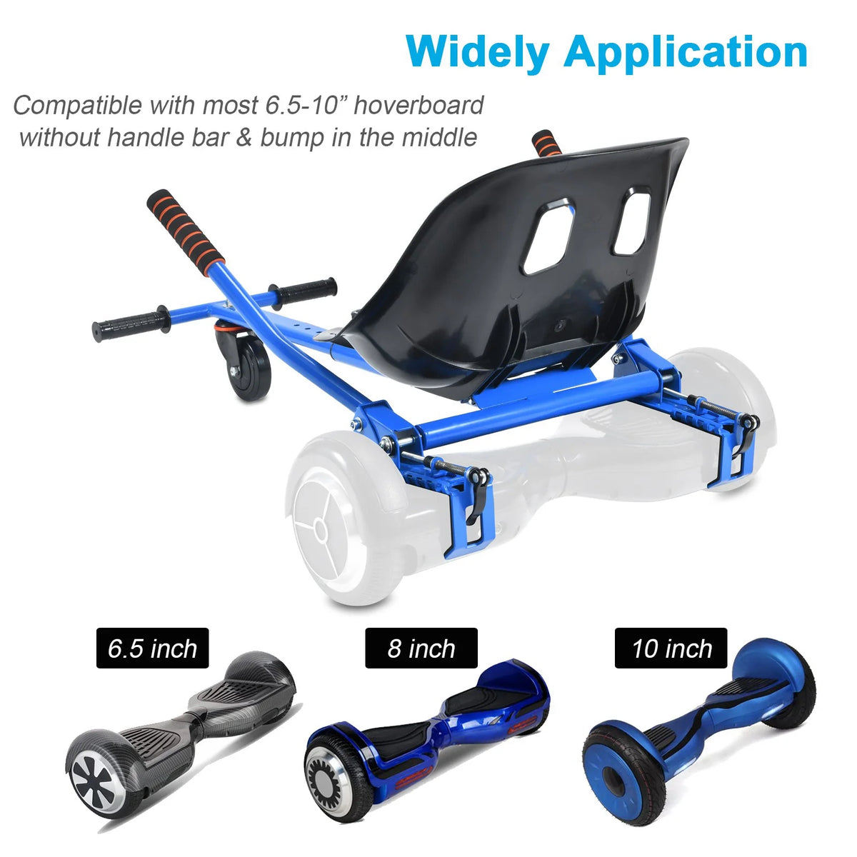 Blue Hoverboard Go Kart Seat Attachment A8000