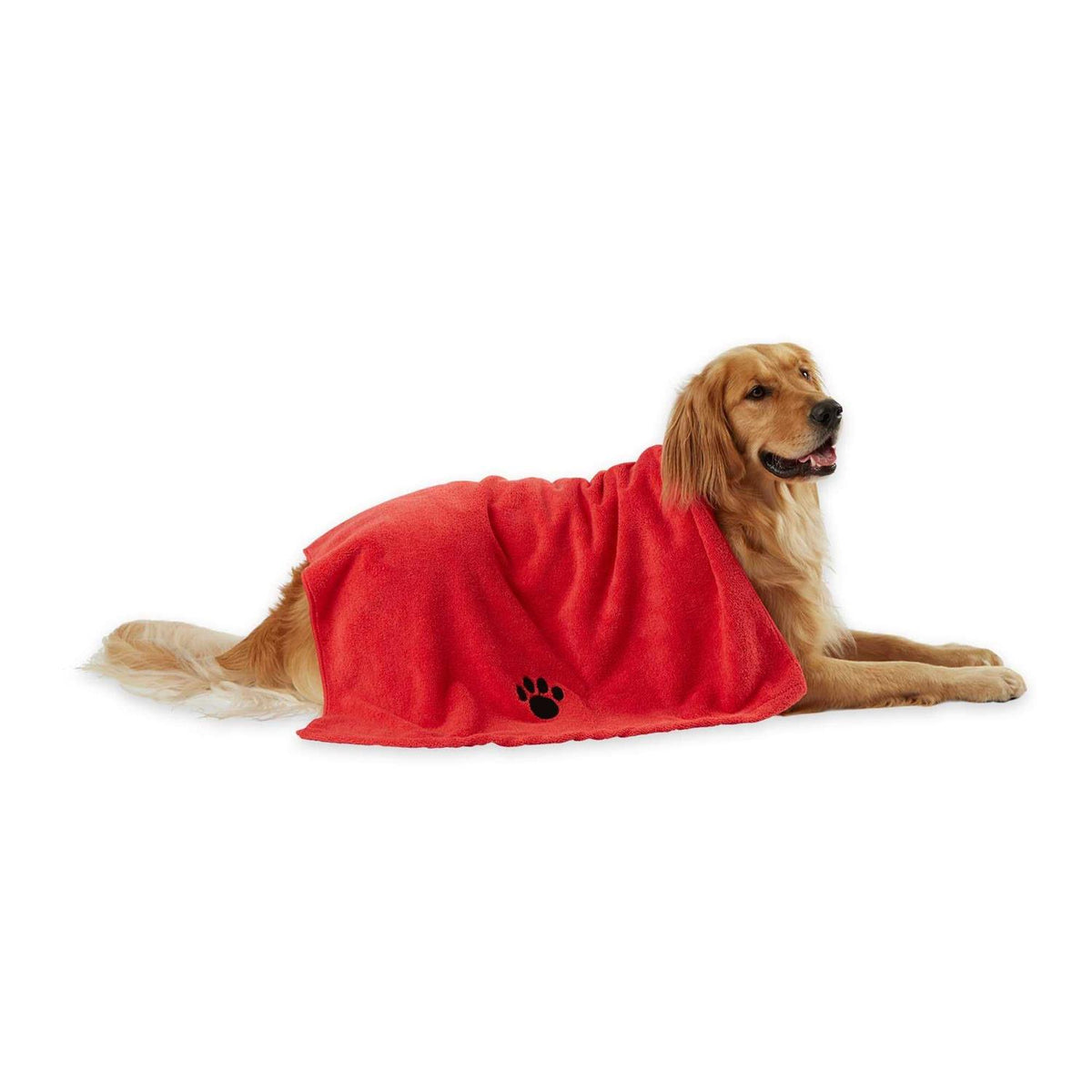 Red Embroidered Pet Towel P7239