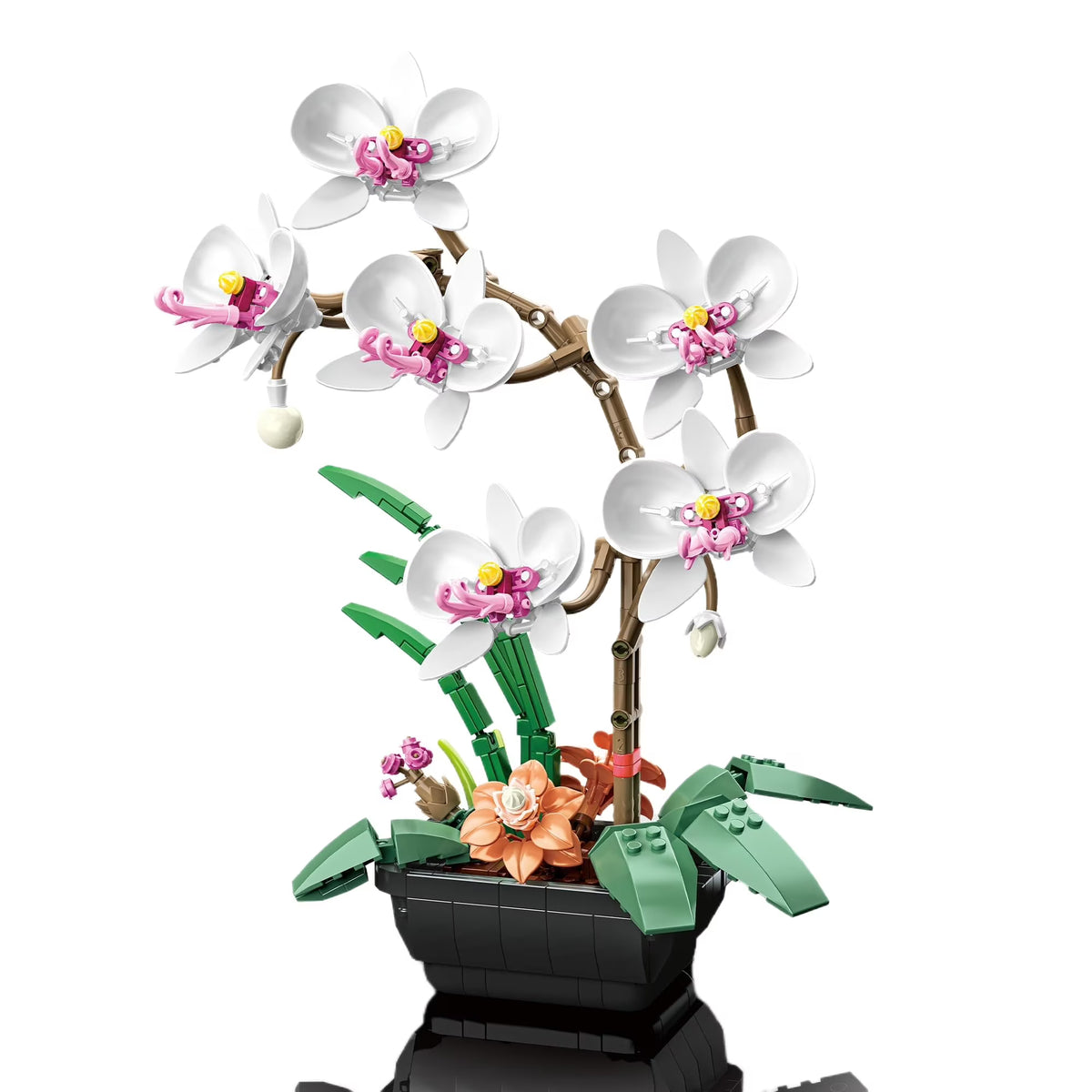 White Orchid Bouquet Building Block Set P80144