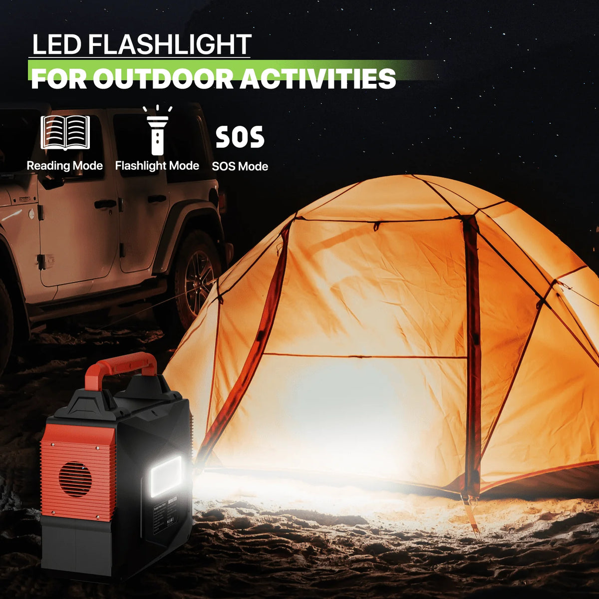 12V 300W 10A Portable Power Station 250Wh Lithium Battery with LED Light S820869