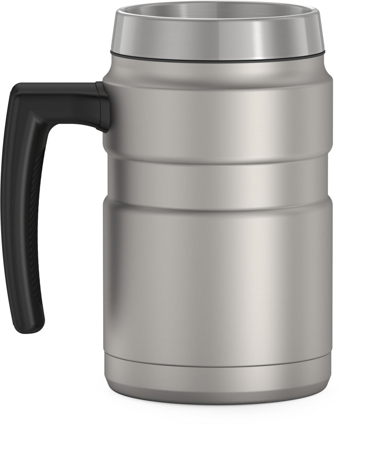 16 Oz Vacuum Insulated Desk Mug, Matte Stainless Steel S8781