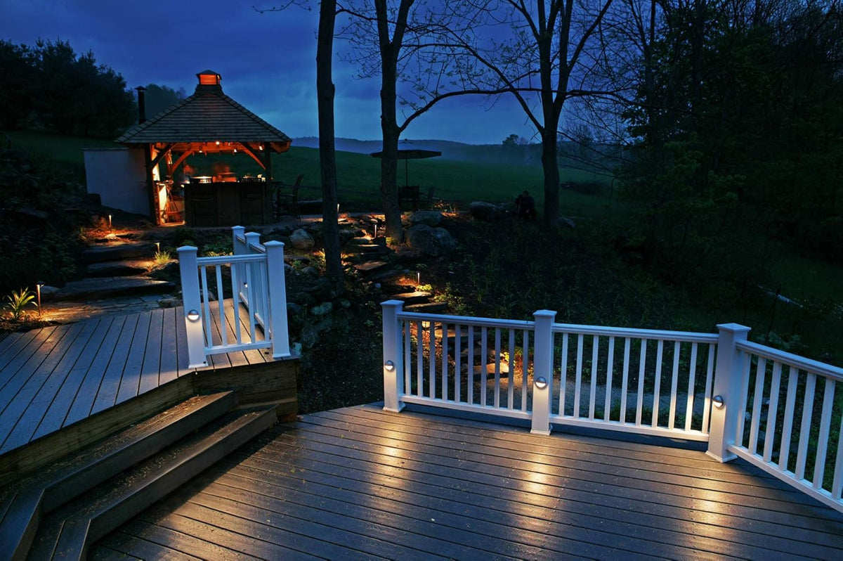 Pack of 6 Low Voltage LED Deck Lights with Die-cast Aluminum B908226