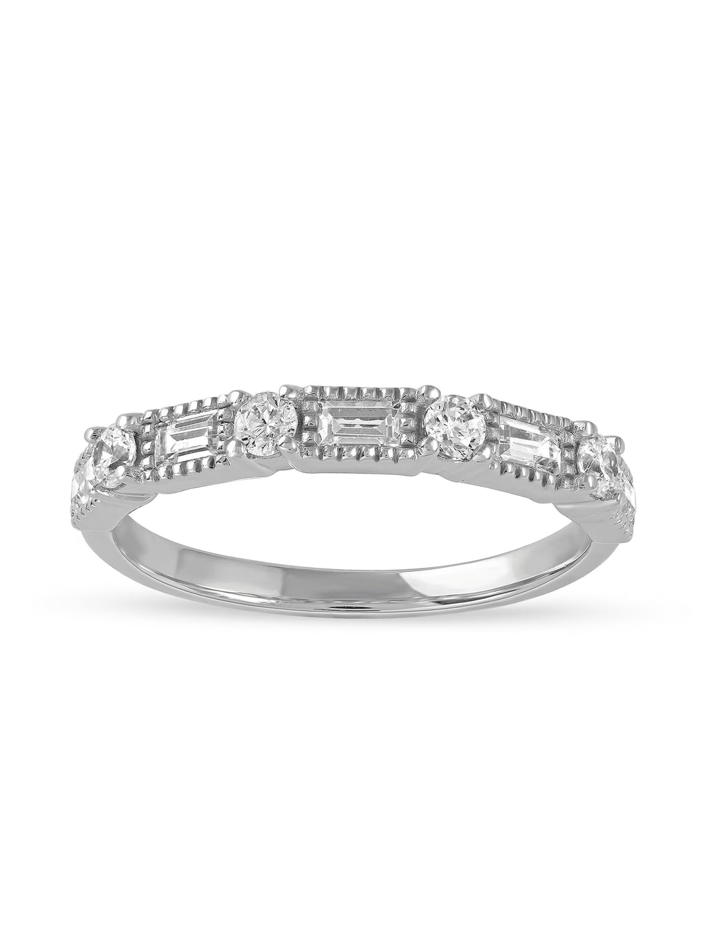 14K White Gold Diamond Women's Band P9259