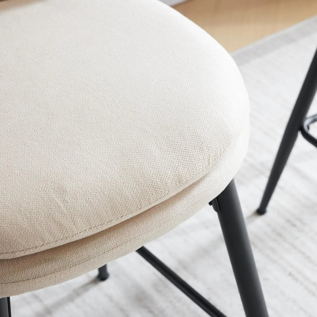 26'' Counter Height Bar Stools Set of 2 Beige E9629