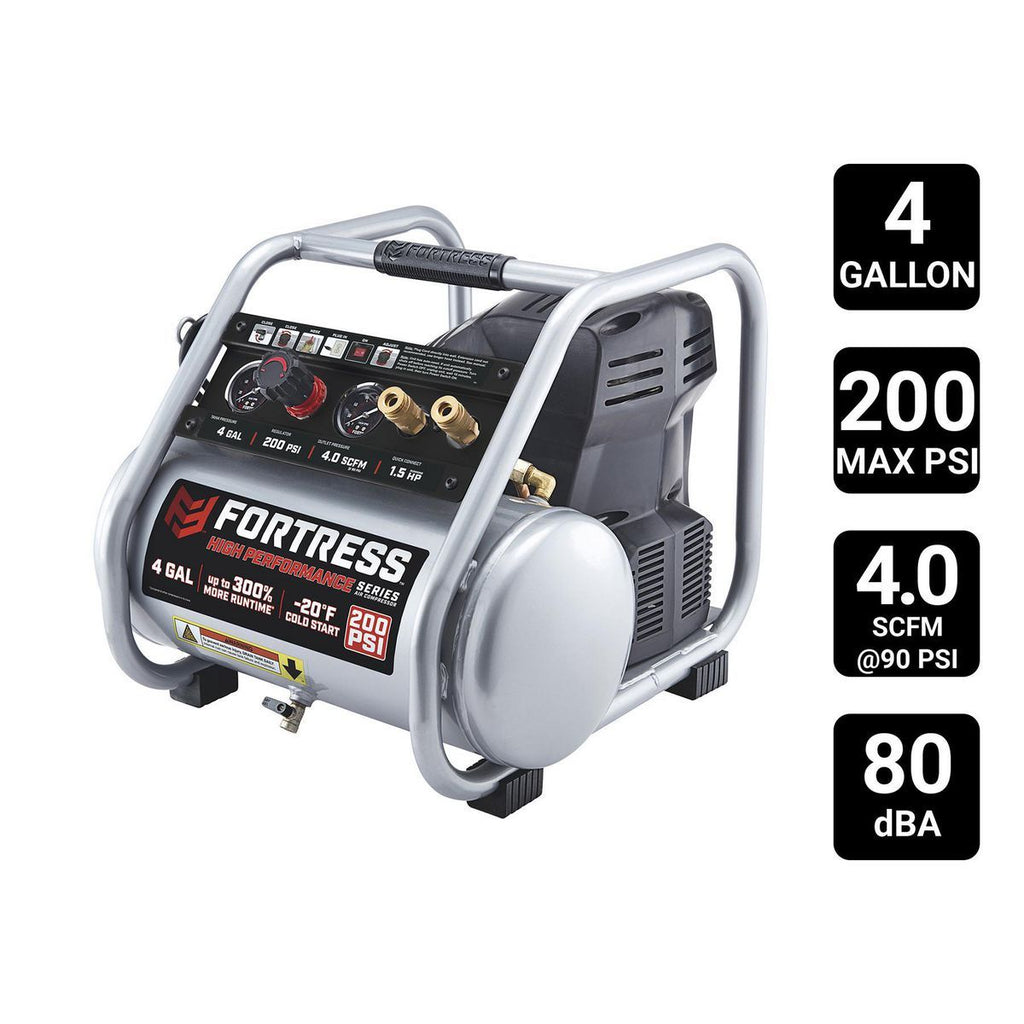 4 Gallon 200 PSI Oil-Free Air Compressor C52163