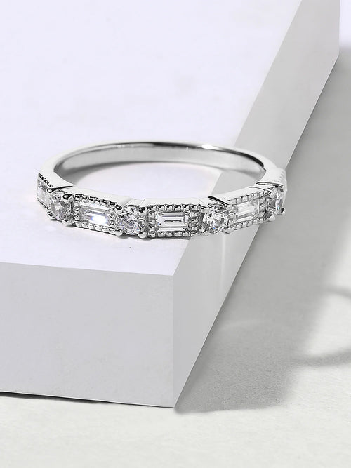14K White Gold Diamond Women's Band P9259
