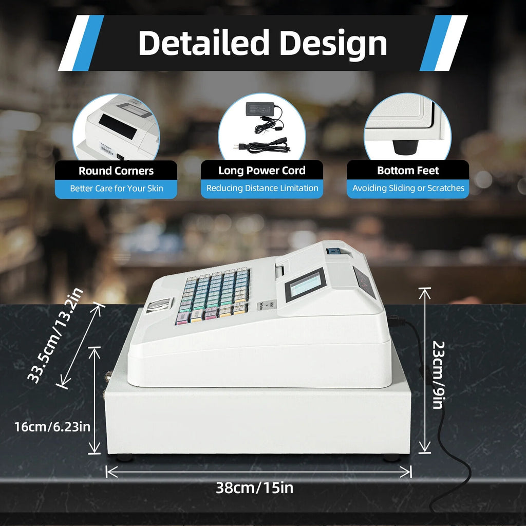 48-Key Cash Register POS System with Drawer U6572