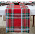 100% Pure Linen Green Tartan Plaid Table Runner 14 x 72 Inch P43105