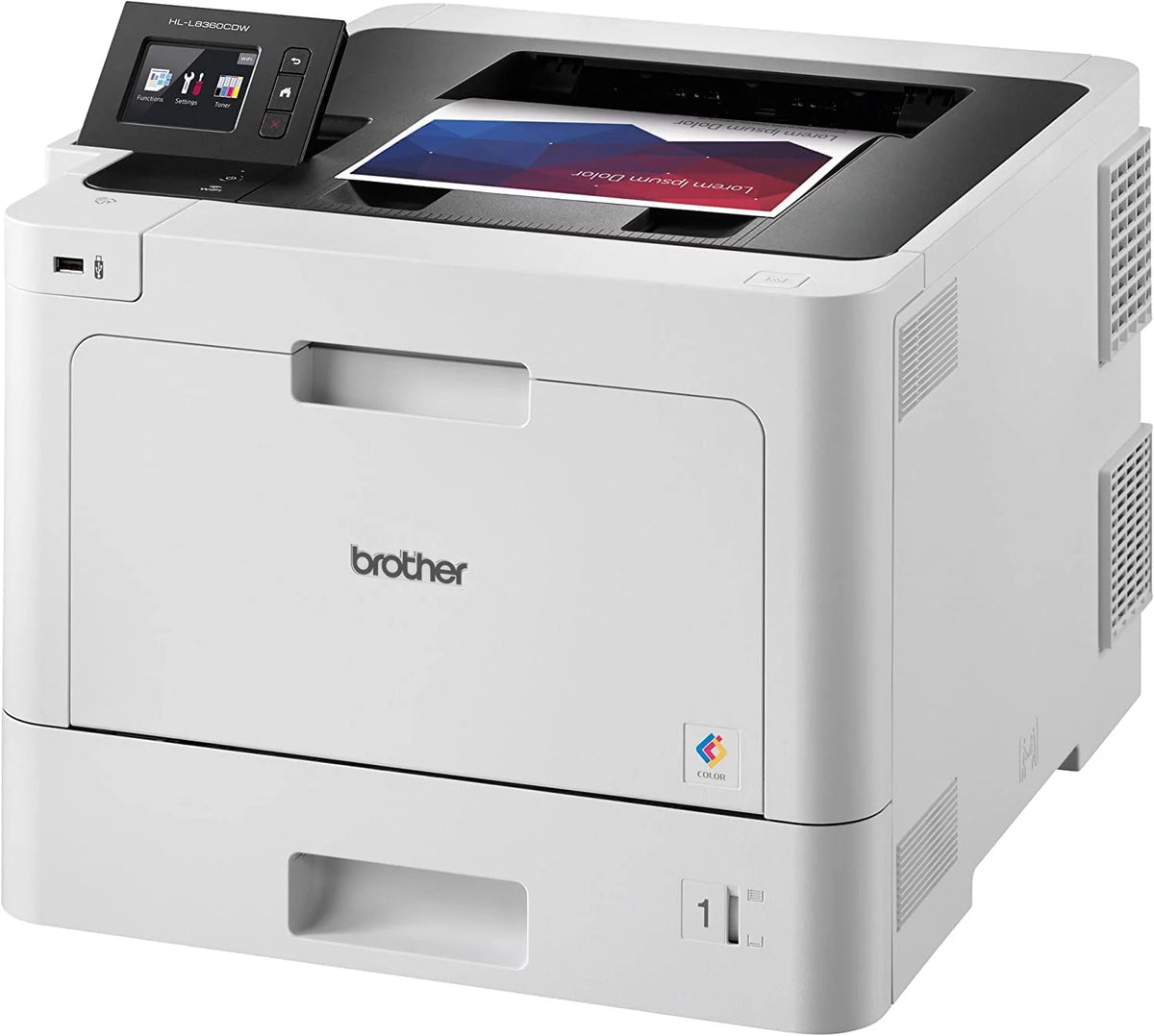 Color Laser Printer, 33 ppm, Auto 2-Sided Printing A538188