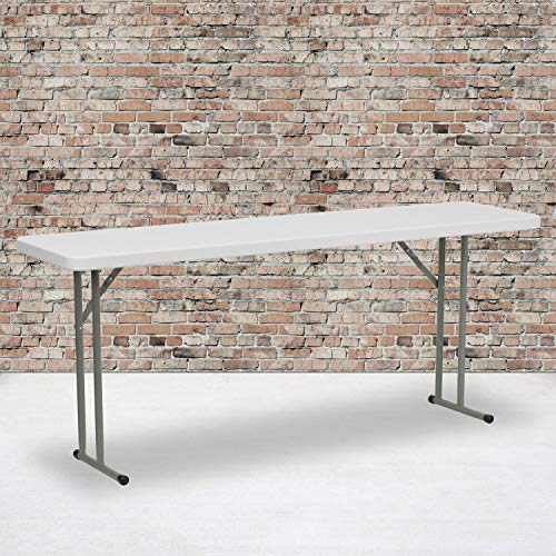5-Foot Rectangle White Plastic Folding Training Table M964