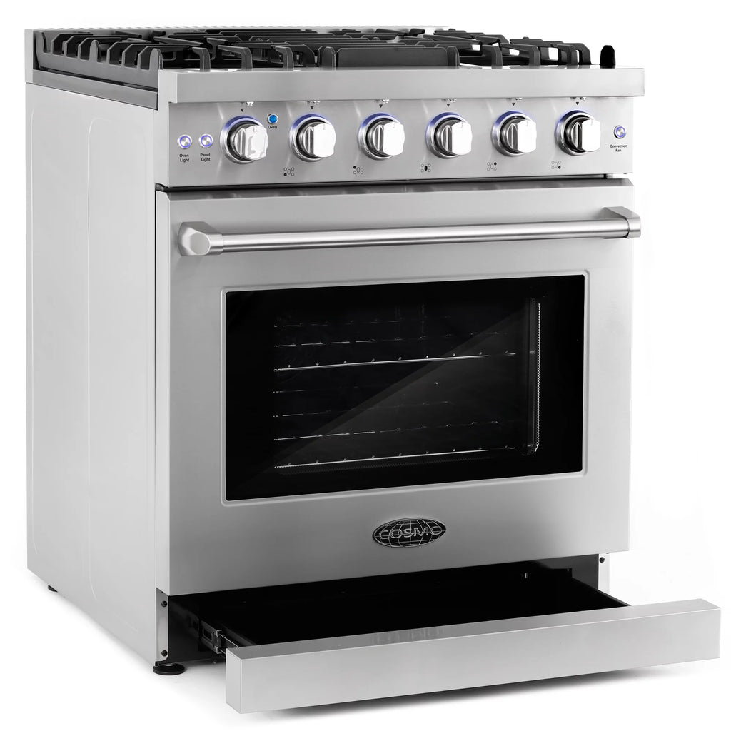 5 Piece Kitchen Appliance Package with Gas Range Dishwasher French Door Refrigerator Wine Refrigerator E250335