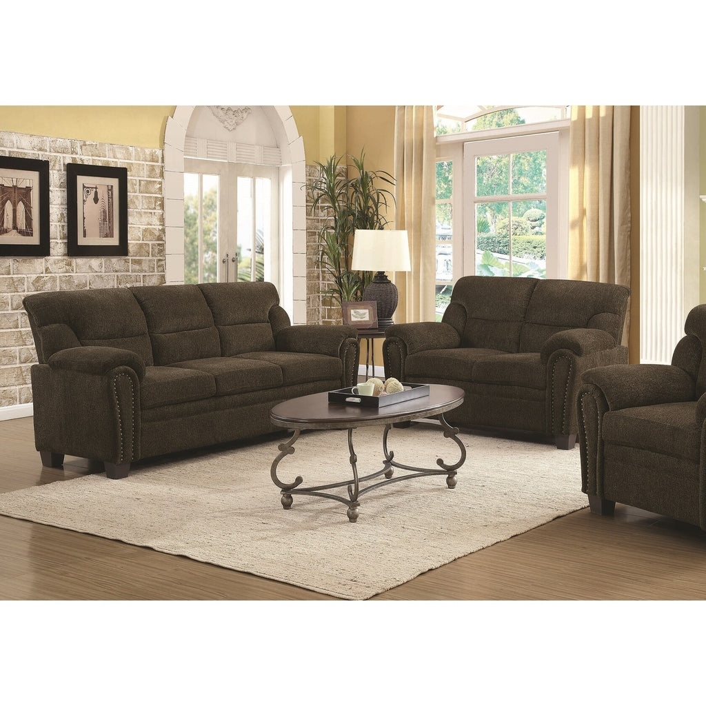 Upholstered Pillow Top Arm Living Room Set I49756