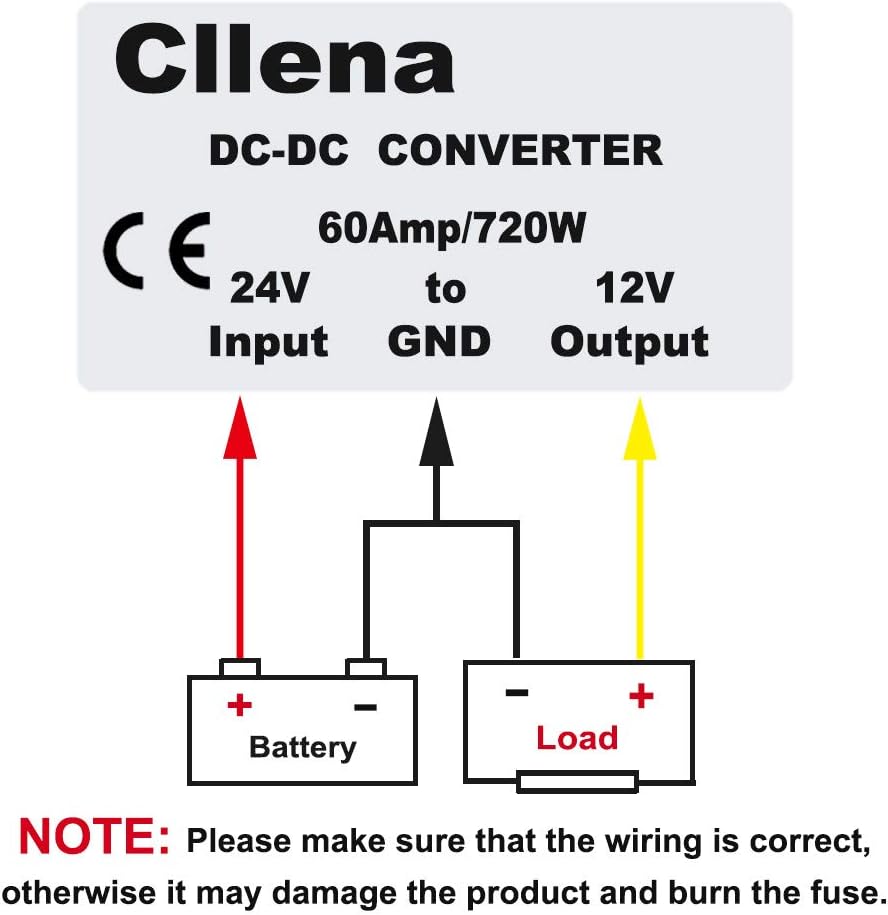 DC/DC Voltage Converter Regulator 24V Step-Down to 12V 60A 720W Waterproof W90016