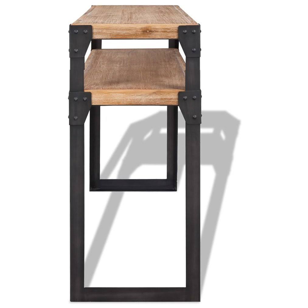 Solid Acacia Wood Console Table W98253
