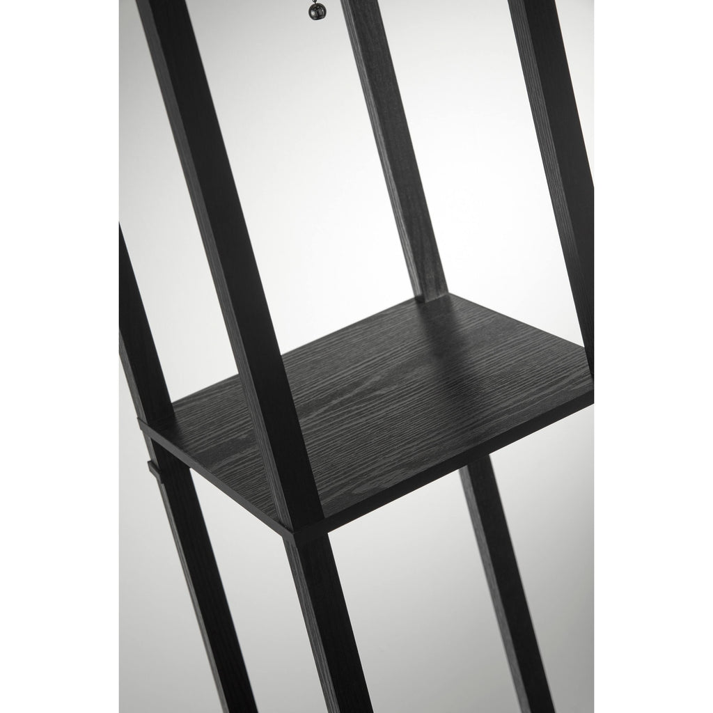 Black Wood Shelf Lamp G537