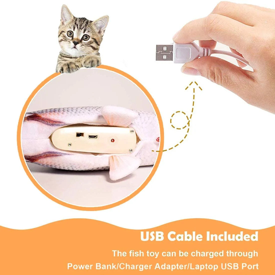 Realistic Flopping Fish Catnip Toy M88729