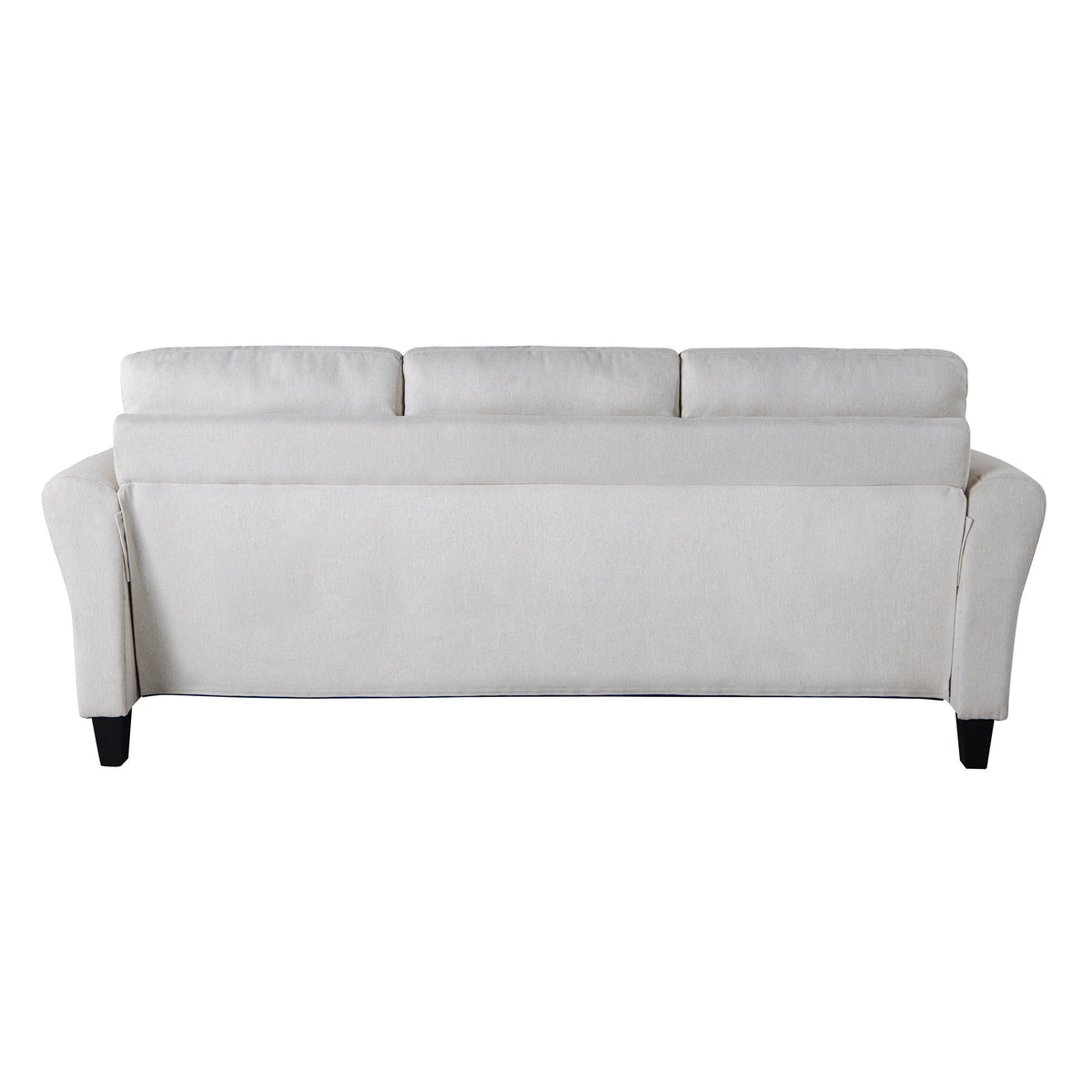 Oyster Fabric Sofa with Rolled Arms J55522
