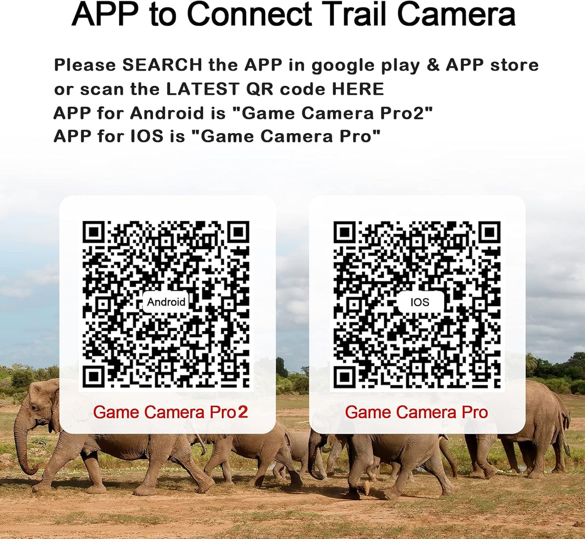 Solar Powered Trail Camera WiFi 2K 24MP Bluetooth Game Camera with Night Vision IP66 Waterproof Gray J902640