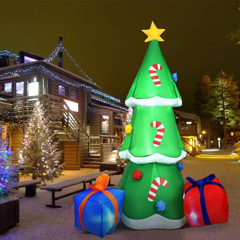 6FT Christmas Inflatable Decorations Tree with Led Lights and Blower G596
