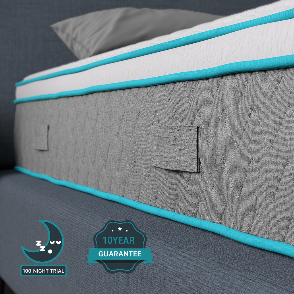 Full Size 10 inch Bamboo Charcoal Memory Foam Hybrid Mattress I374114
