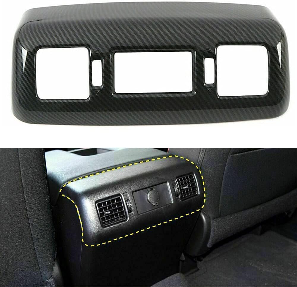 Carbon Fiber Inner Armrest Rear Air Vent Cover Trim Pack of 2 U1931