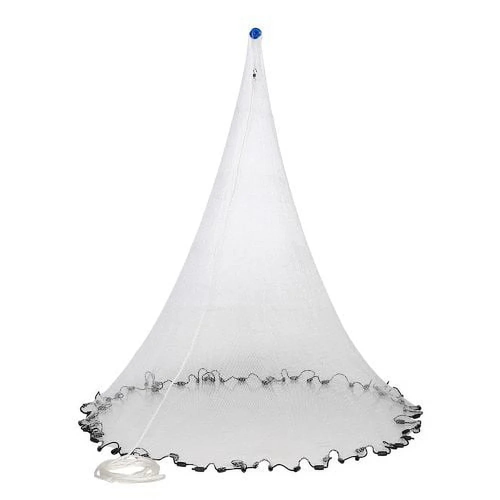 Cast Net, Clear, 4' radius, 3/8" mesh, 3/4 Lb wts Z13239