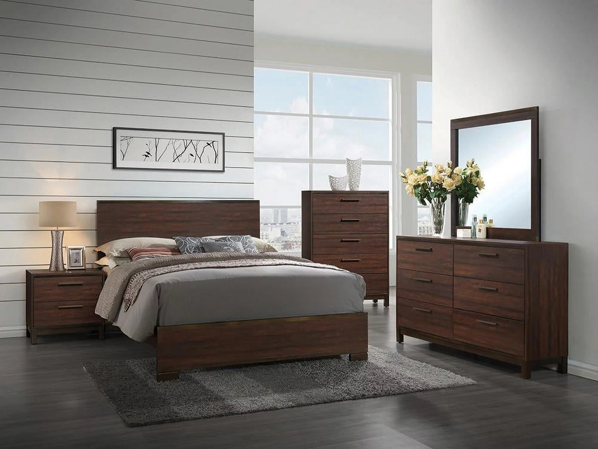 Bedroom Set Rustic Tobacco and Dark Bronze D500519