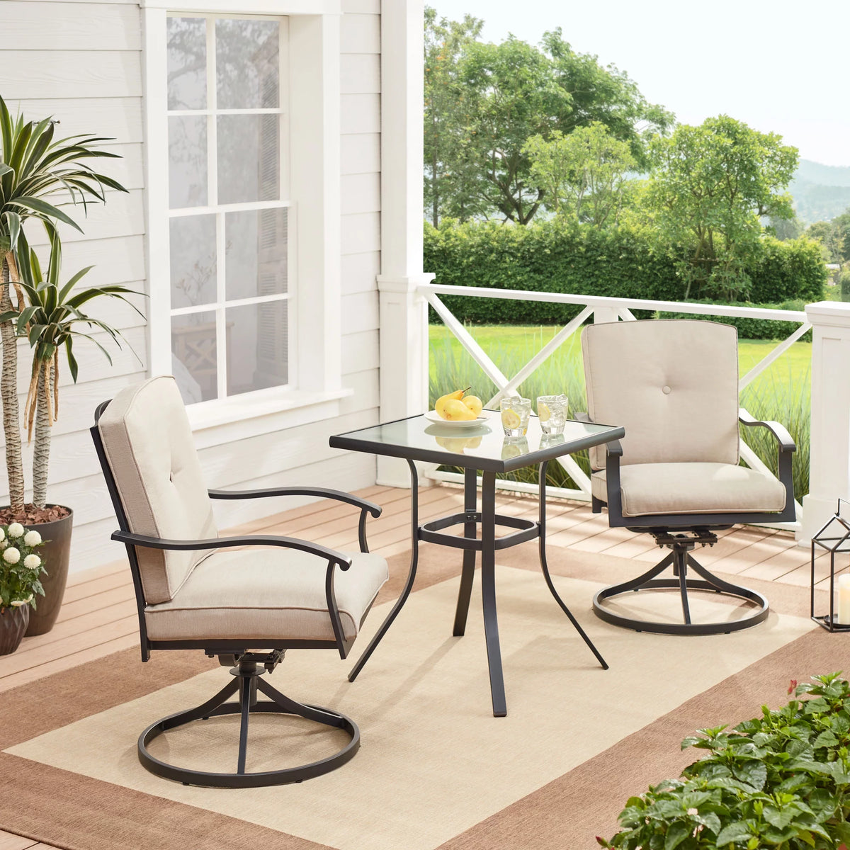 Blue 3-Piece Outdoor Bistro Set R105