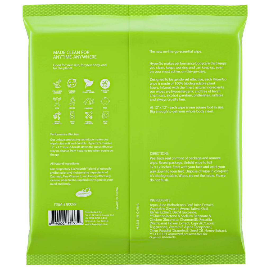 Cucumber Body Wipe 20 Count 2 Pack L63279