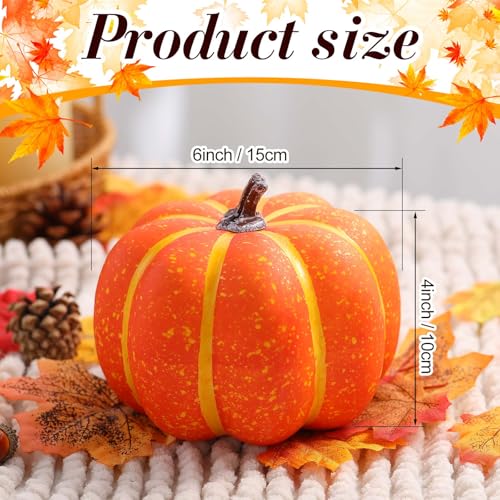 12 Pcs 6" Black Artificial Pumpkins J91447