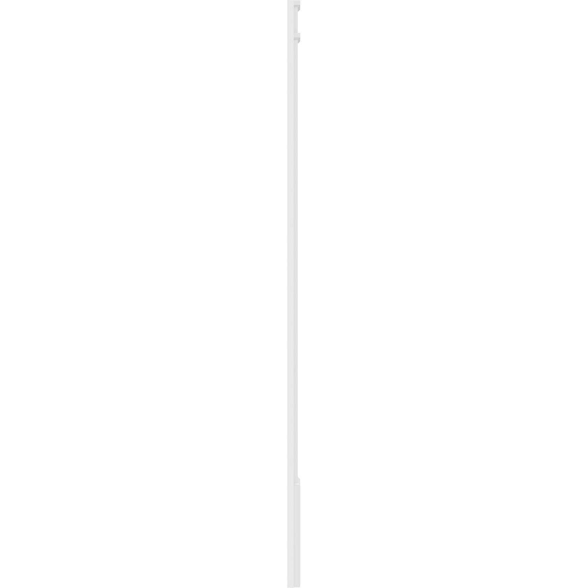 7x22W x 102x22H x 2x22P Two Equal Flat Panel PVC Pilaster with Decorative Capital & Base (Pair) C675