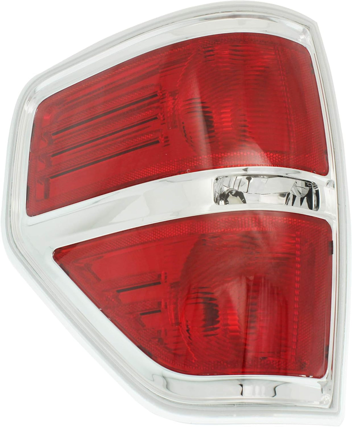 Tail Light Lens and Housing Compatible with 2009-2014 Ford F-150 Styleside Chrome trim Driver Side Pack of 2 W320696