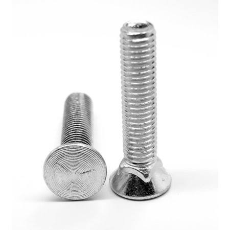 3/8 inch-16 x 2 inch Coarse Thread Grade 5 Plow Bolt Flat Head Medium Carbon Steel Zinc Plated Pk 300 M94601