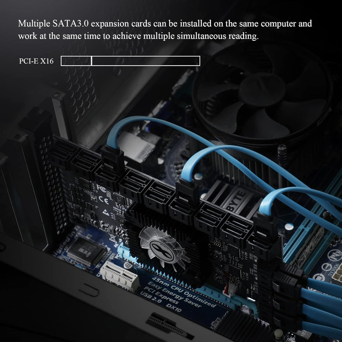 PCIE 16X SATA Card 24 Ports, 6 Gbit/s SATA 3.0 PCIe Card M903249