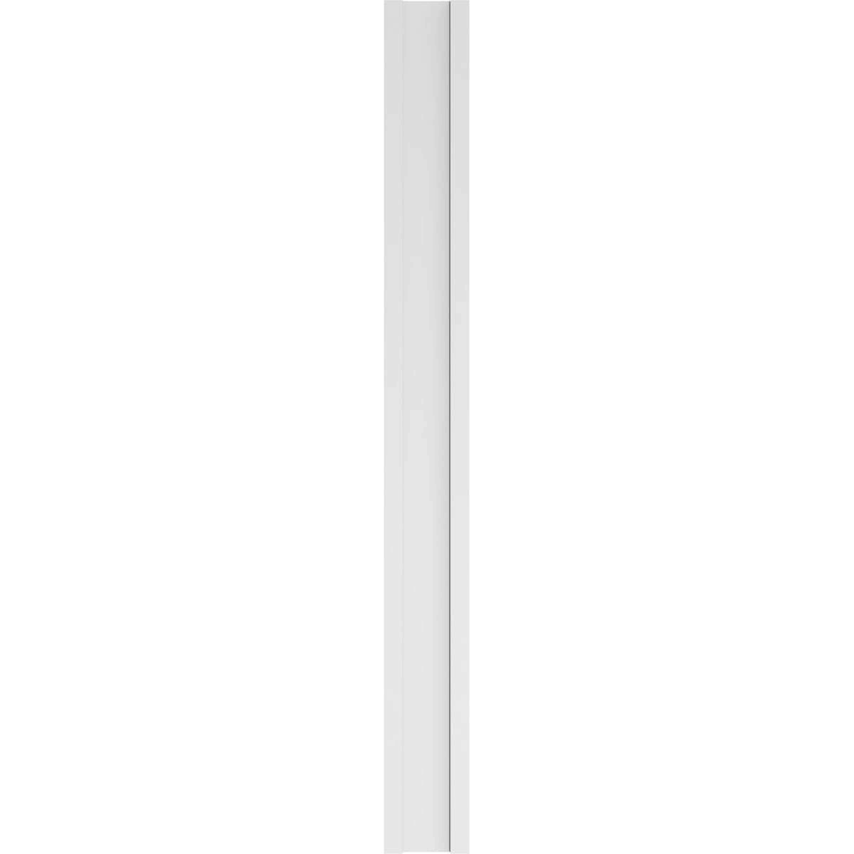 7x22W x 102x22H x 2x22P Two Equal Flat Panel PVC Pilaster with Decorative Capital & Base (Pair) C675