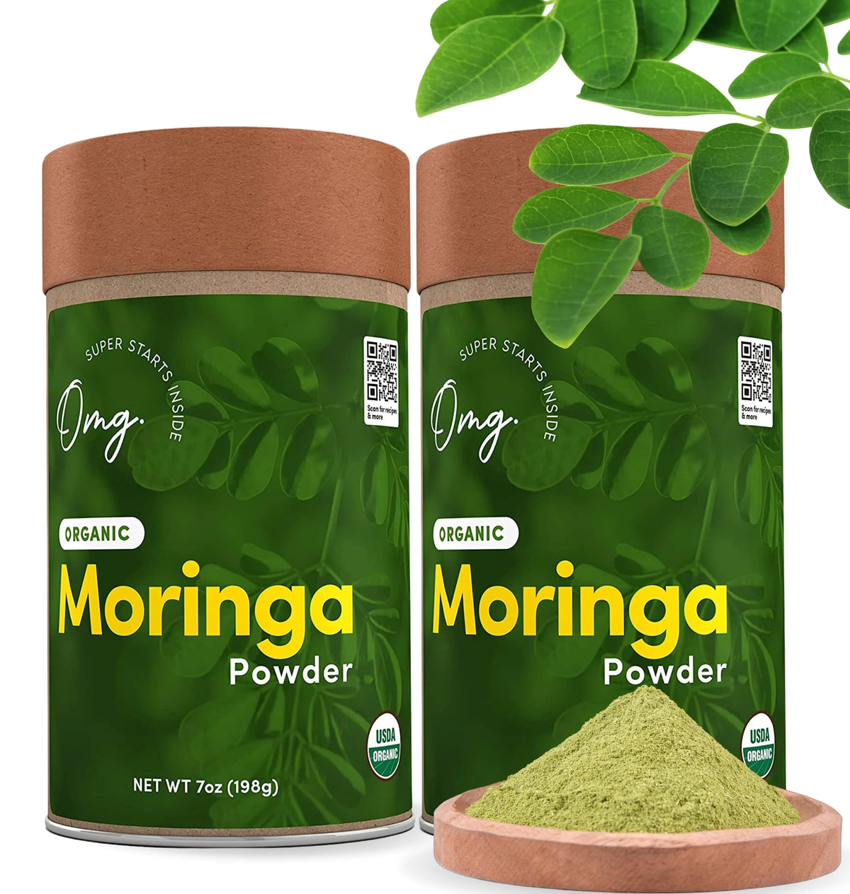 Organic Moringa Powder 7 Oz 2 Pack G199
