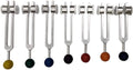 7 Chakra Weighted Therapy Healing Tuning Forks with Rubber Balls F9899