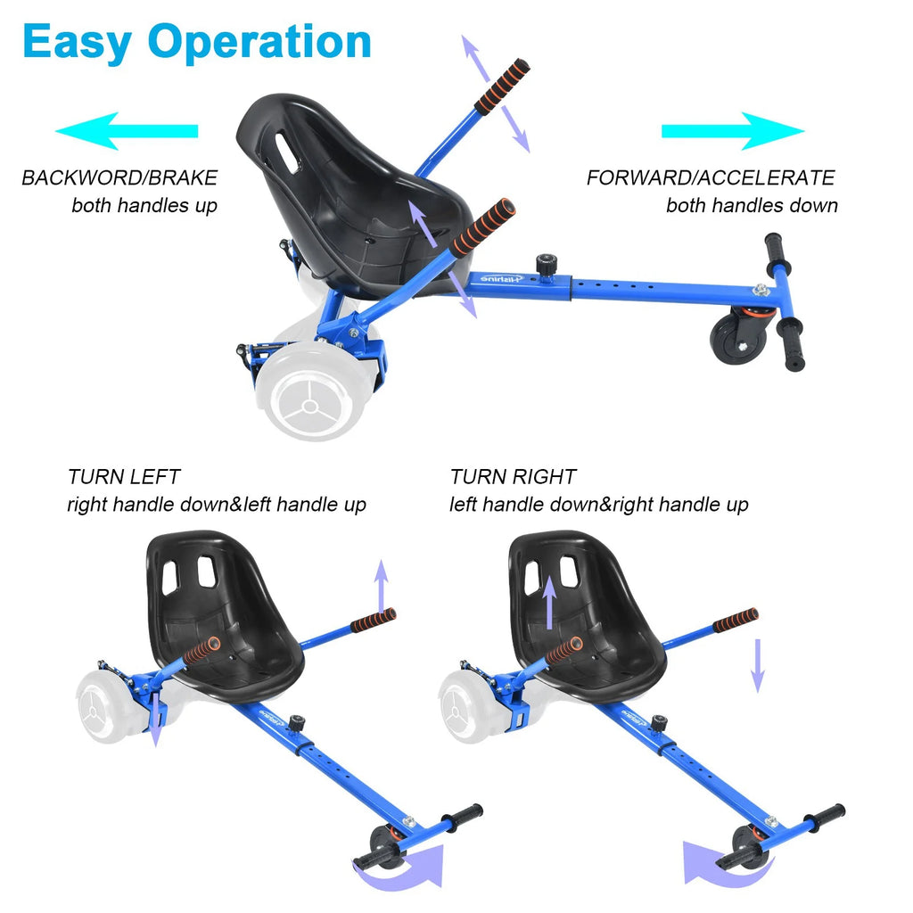 Blue Hoverboard Go Kart Seat Attachment A8000