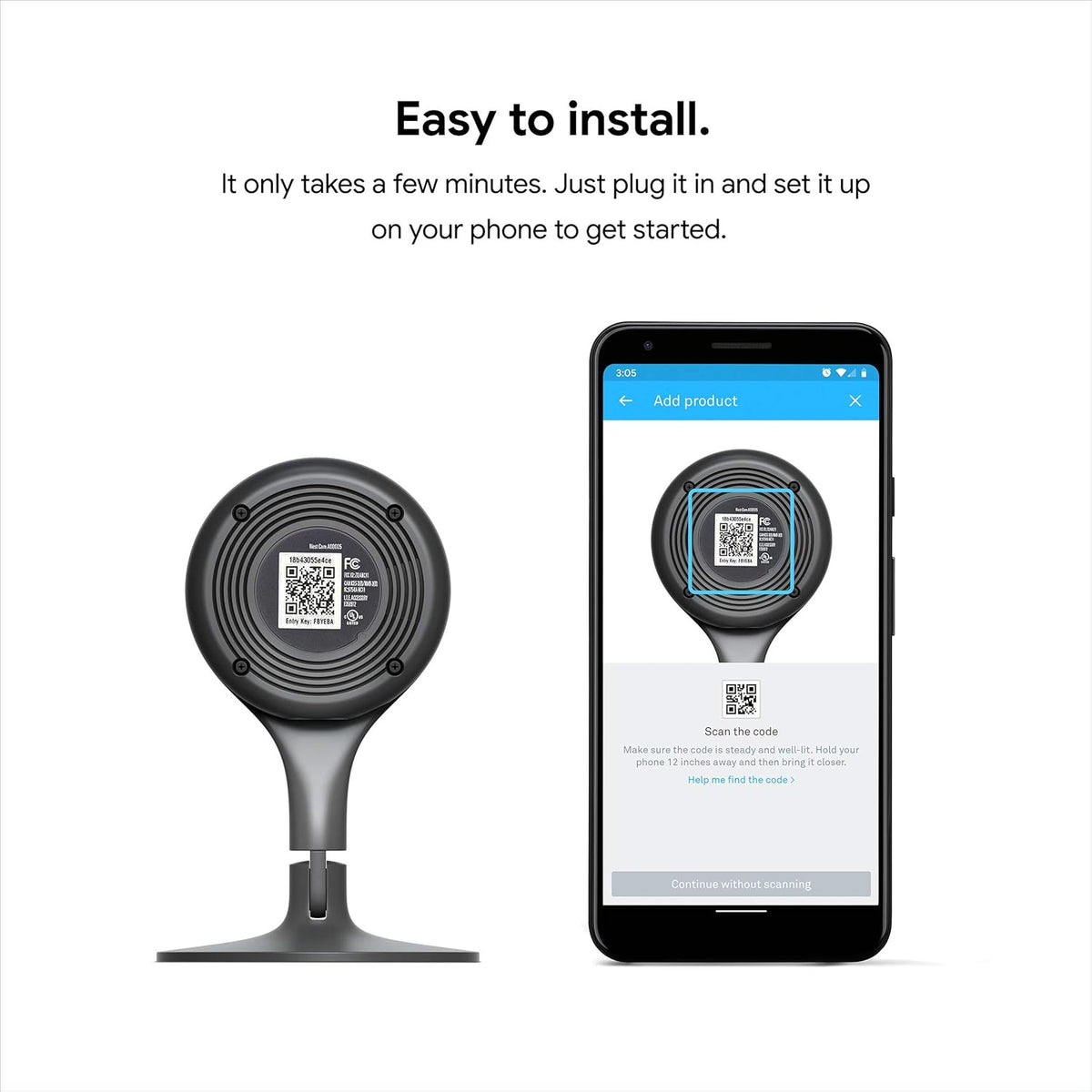Google Nest Cam Indoor 3 Pack Wired Indoor Camera with Night Vision Y599