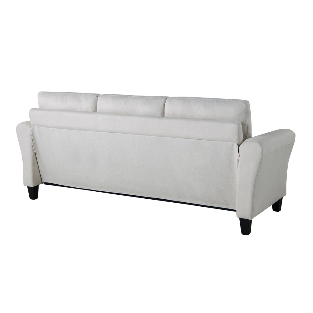 Oyster Fabric Sofa with Rolled Arms J55522