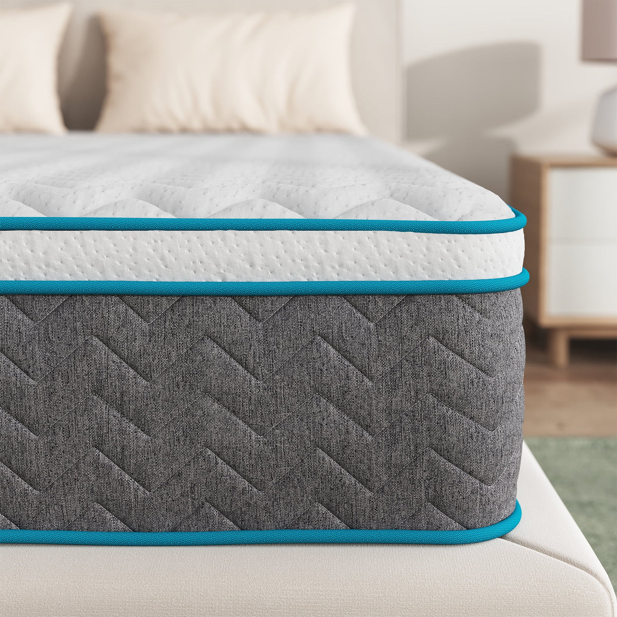 Full Size 10 inch Bamboo Charcoal Memory Foam Hybrid Mattress I374114