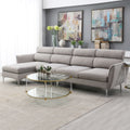 Gray Flannel L-Shaped Convertible Sectional Sofa G7204