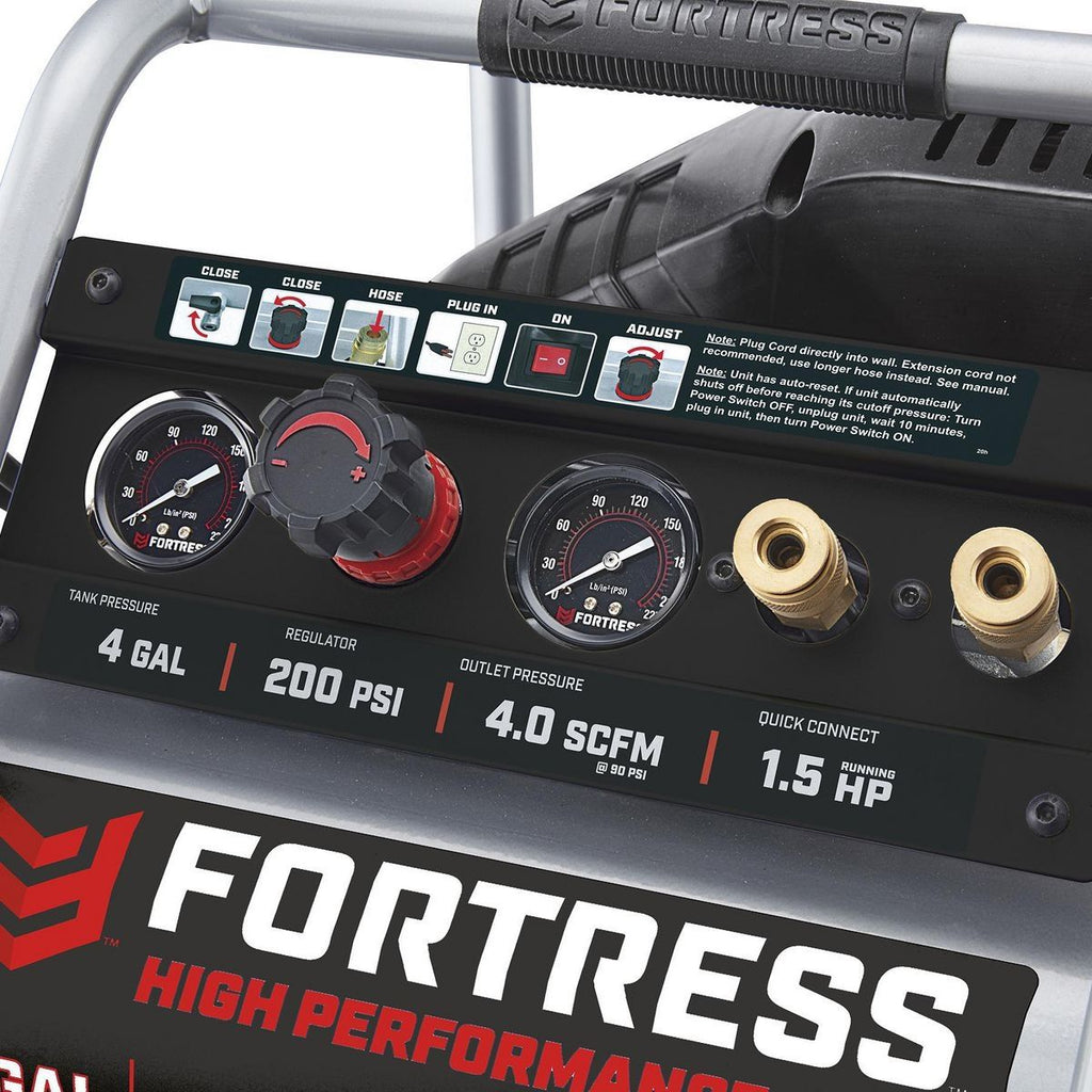 4 Gallon 200 PSI Oil-Free Air Compressor C52163