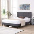 Gray Upholstered Platform Bed D78320