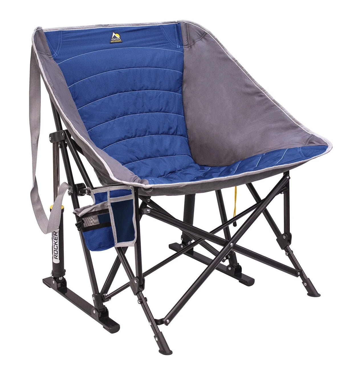 Royal Blue Padded Folding Rocking Camp Chair L80871