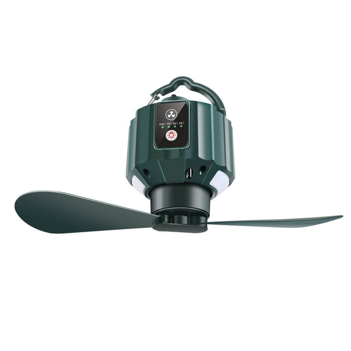 Rechargeable Camping Fan with LED Light and Hook 5200mAh P71194