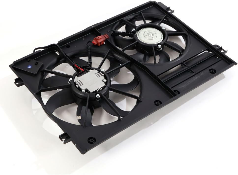 Engine Radiator Dual Fan Assembly Compatible with Volkswagen Audi 2.0L 1984CC Z6180