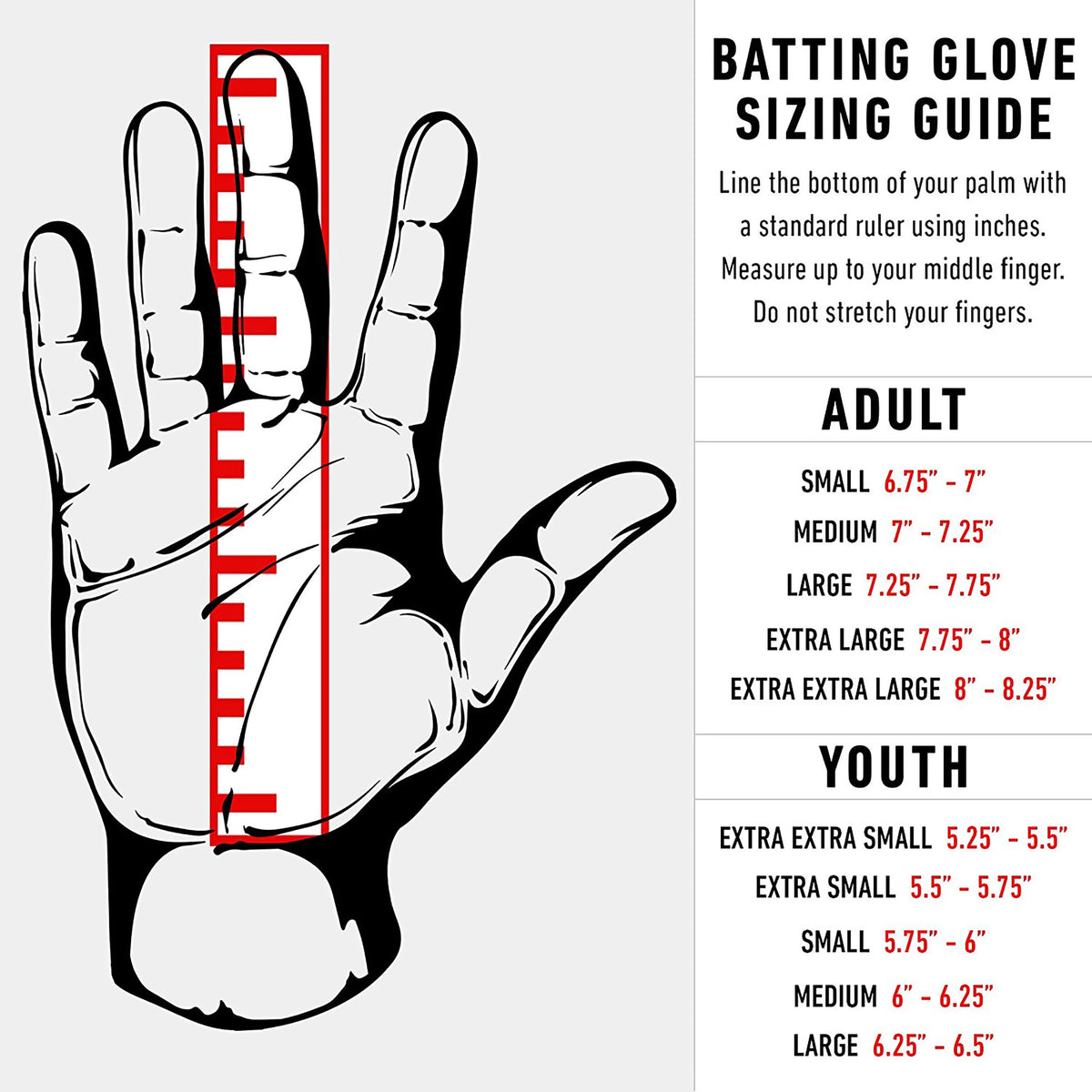 Youth X-Small Baseball Batting Gloves L659197