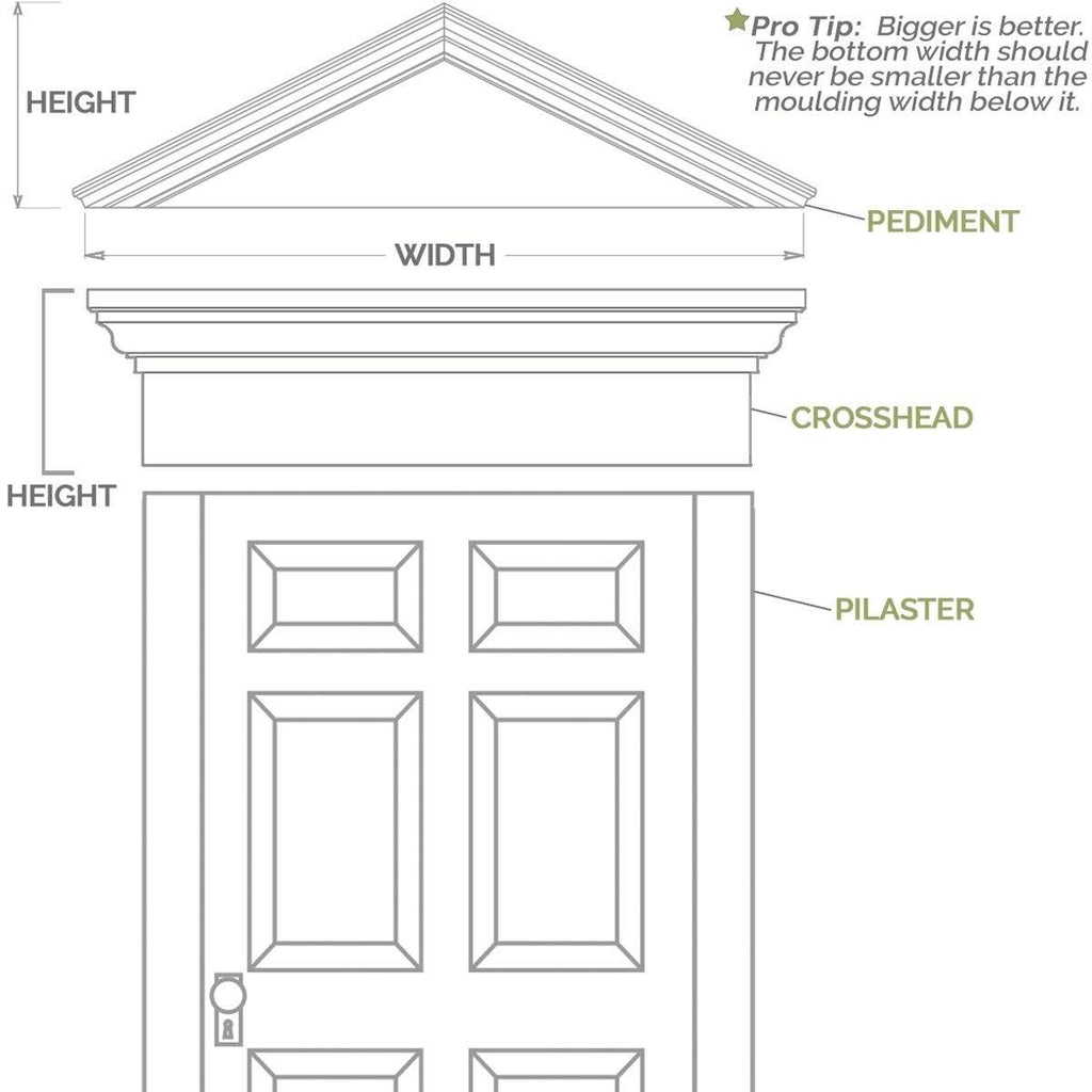 7x22W x 102x22H x 2x22P Two Equal Flat Panel PVC Pilaster with Decorative Capital & Base (Pair) C675
