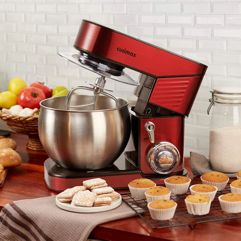 6.5QT Stainless Steel 6-Speeds Tilt-Head Electric Stand Mixer H827